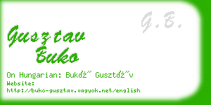 gusztav buko business card